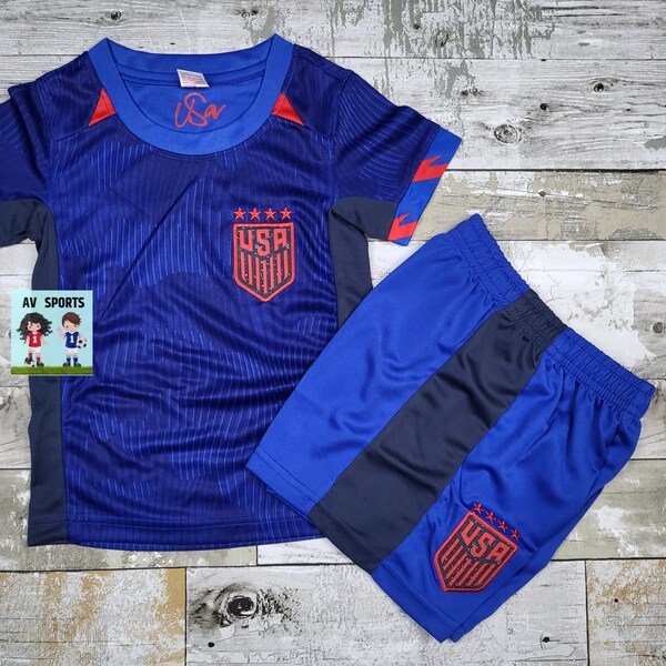 USA  Jersey (Women's Team)  USA Kids Set, Soccer Uniform