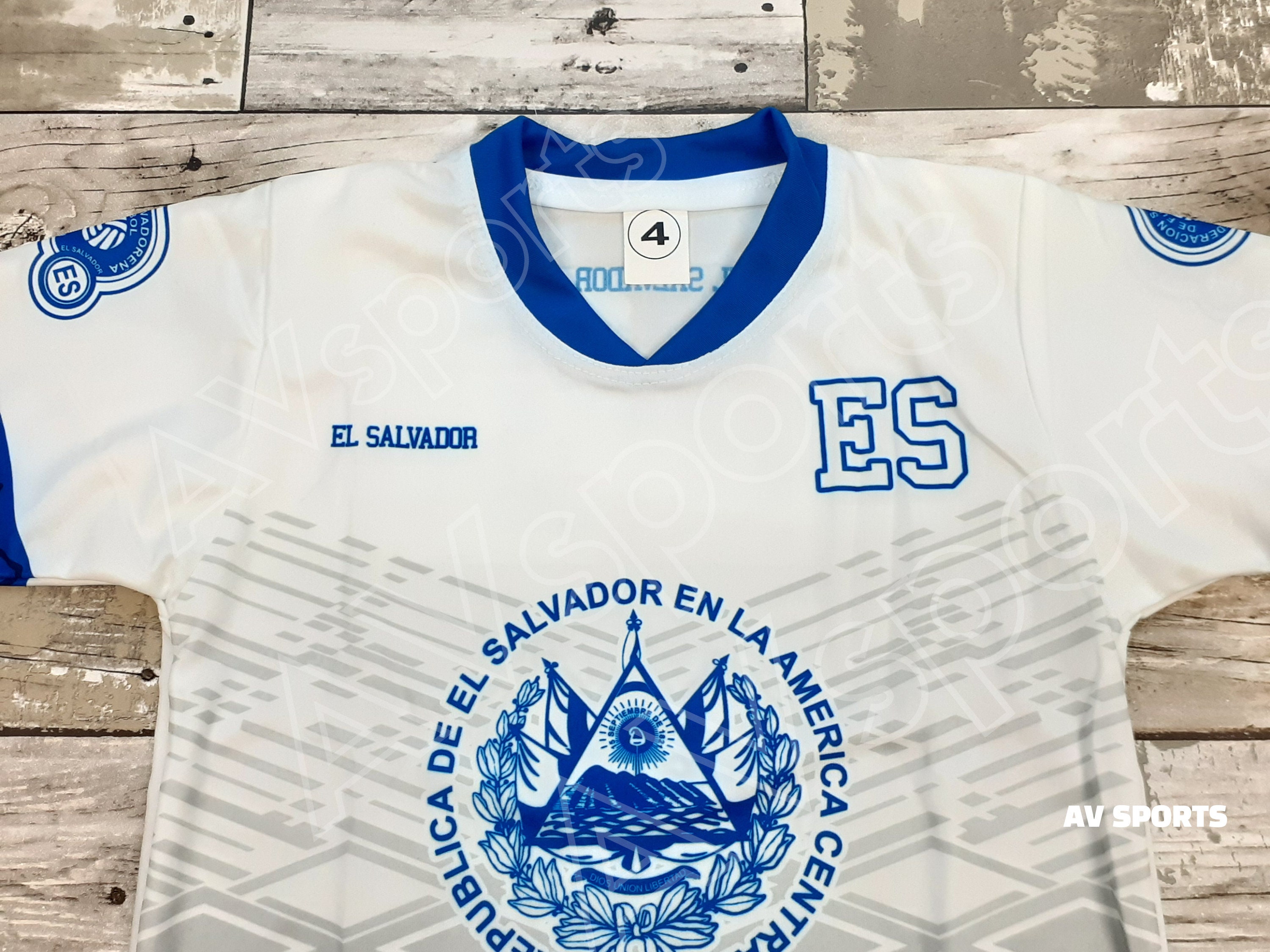 El Salvador Soccer Jersey Playera De Niño El Salvador Etsy
