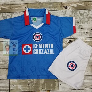 Camiseta Cruz Azul Kids 2022-2023, Camiseta de fútbol, Liga MX, Playera de Niño, Camiseta Cruz Azul