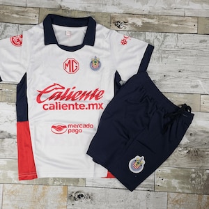 Camiseta de chivas para niños, camiseta de fútbol, camiseta de Playera de Niño chivas, incluye camiseta y pantalones cortos