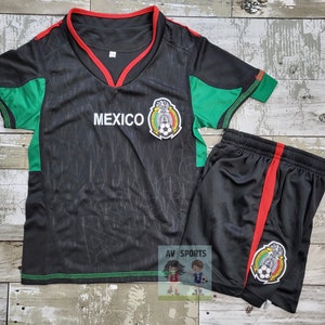 Mexico Kids Jersey, Soccer Jersey, Liga MX, Playera de Niño, Mexico Jersey| color Black