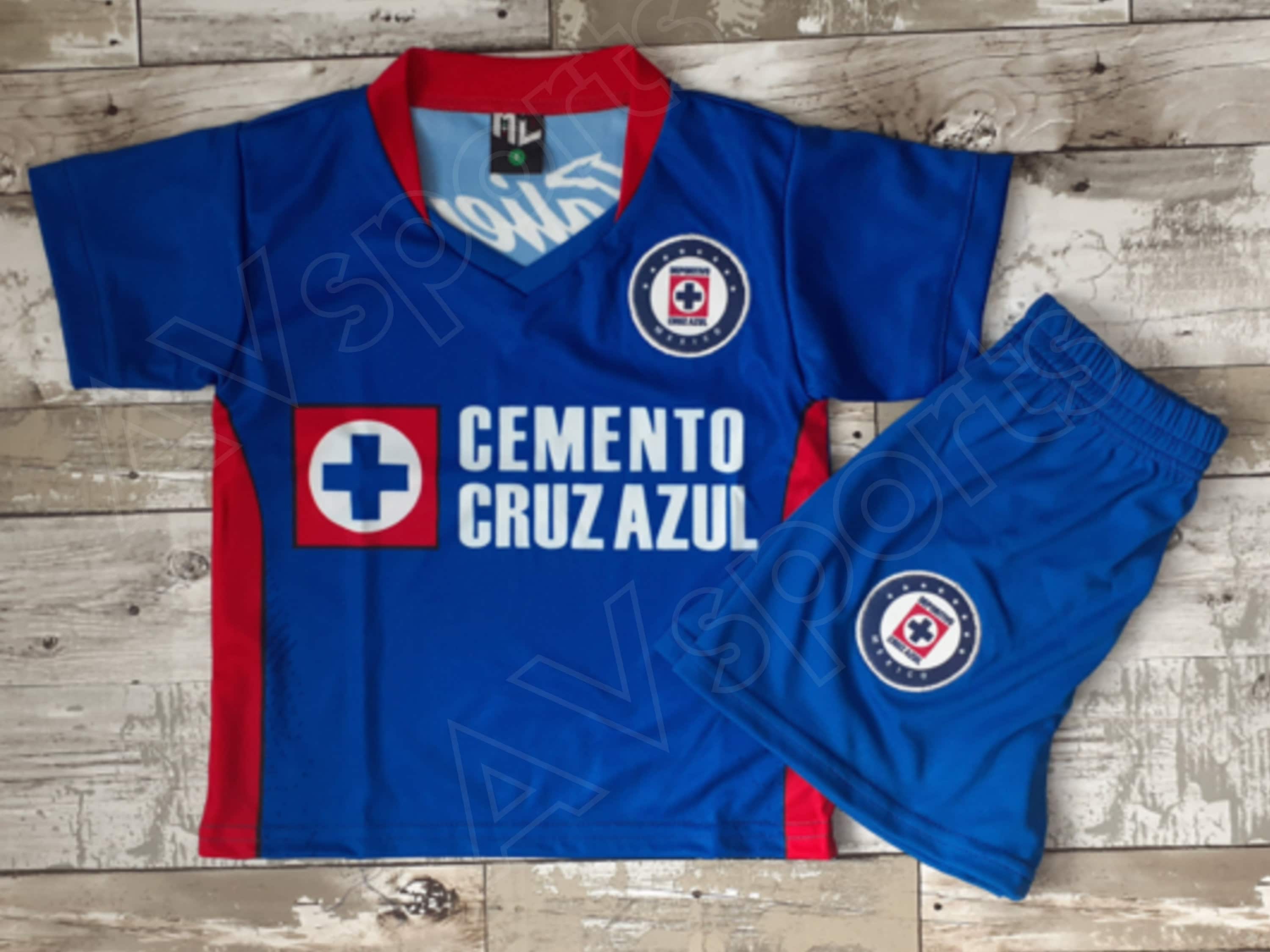 Cruz Azul Kid's jersey and shorts Red Color Futbol Jersey Youth Soccer uniform 