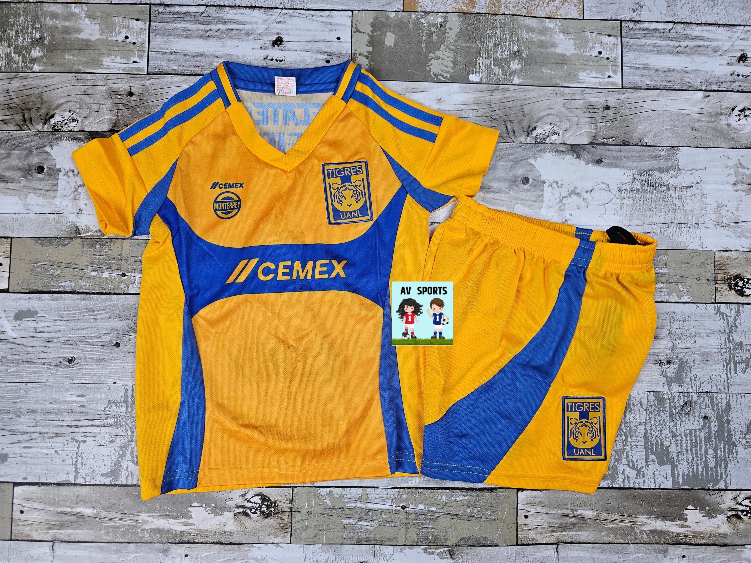 Tigres UANL ジニャク 10番シャツ フルスポンサー Lサイズ TIGRES UANL 23/24 Home - Yellow - GIGNAC # 10 - Slim Fit