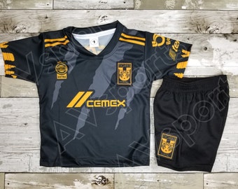 Tigres, Soccer Jersey 2022, Playera de Niño con shorts incluidos, uniforme del Tigres.