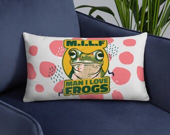 Multicolor 18x18 Epic Love Designs Cute Christmas Frog Throw Pillow