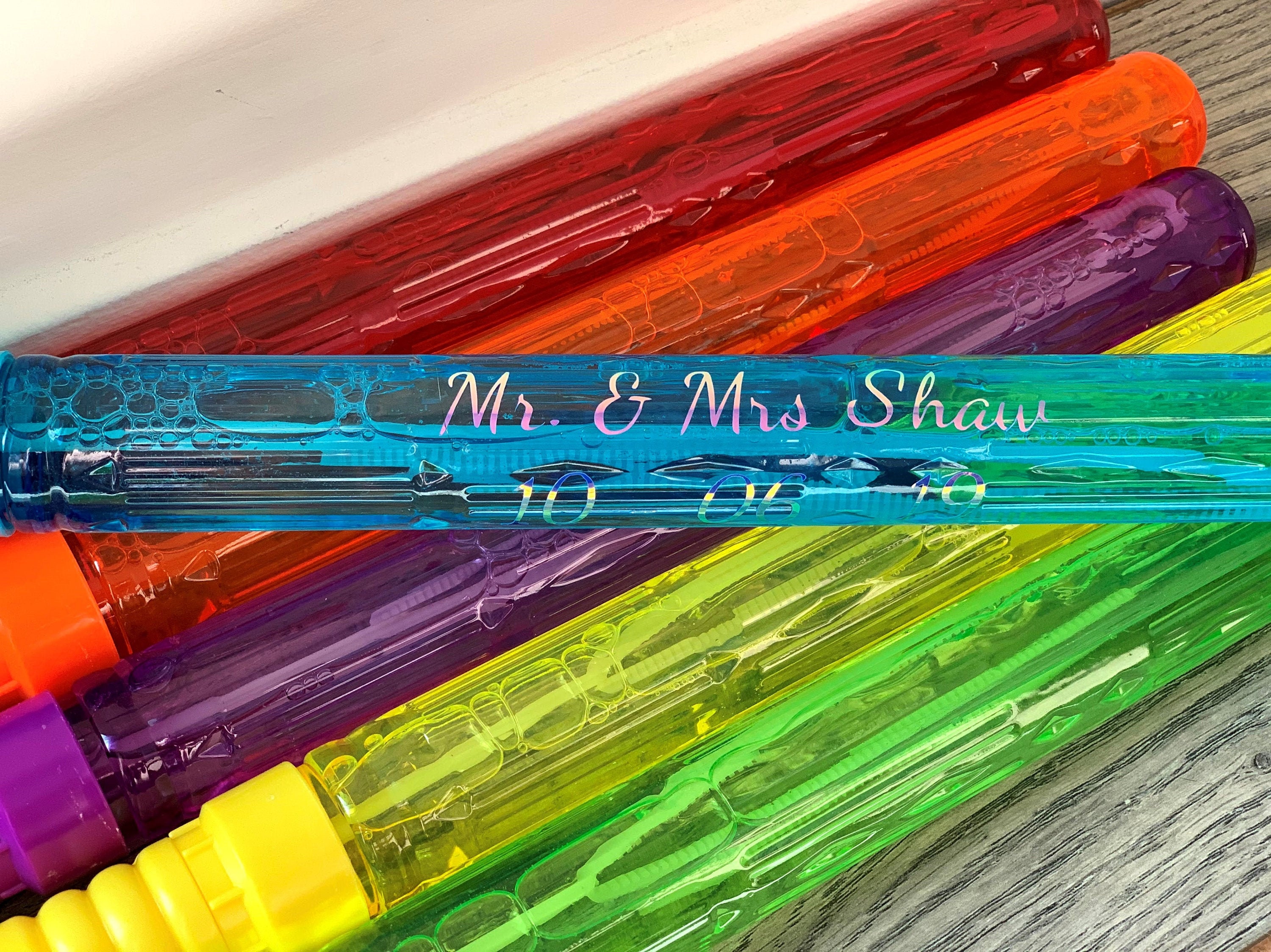 Personalized Bubble Wands Wedding Send Off Wedding Favors Etsy
