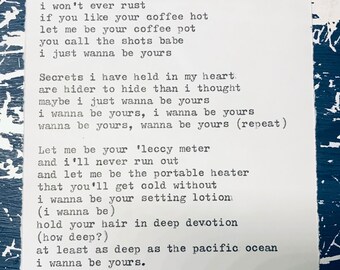 I Wanna Be Yours Etsy