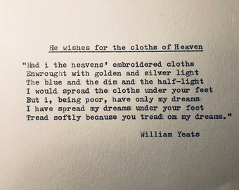 The Cloths Of Heaven Etsy