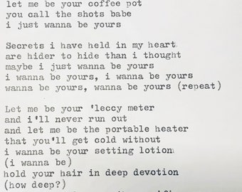 I Wanna Be Yours Etsy