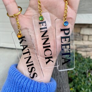 Victors keychain/Peeta/katniss/finnick/odair /johanna/mason/haymitch and more character keychains/hunger//games