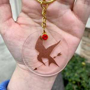Mockingjay keychain/ Katniss/peeta
