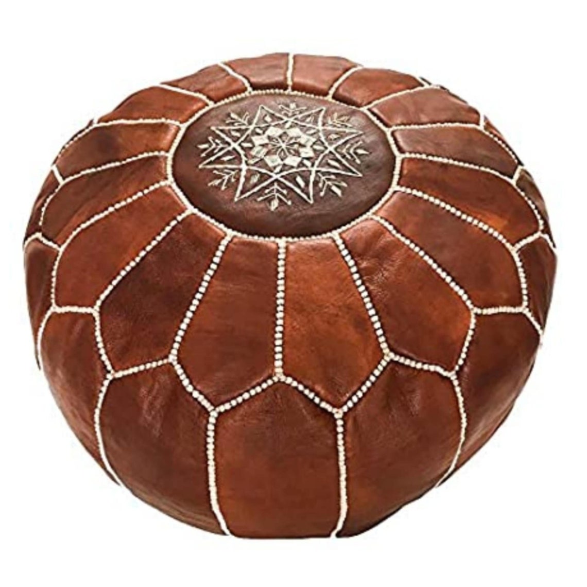 Leather ottoman pouf ottoman leather pouf 100 leather Only Etsy