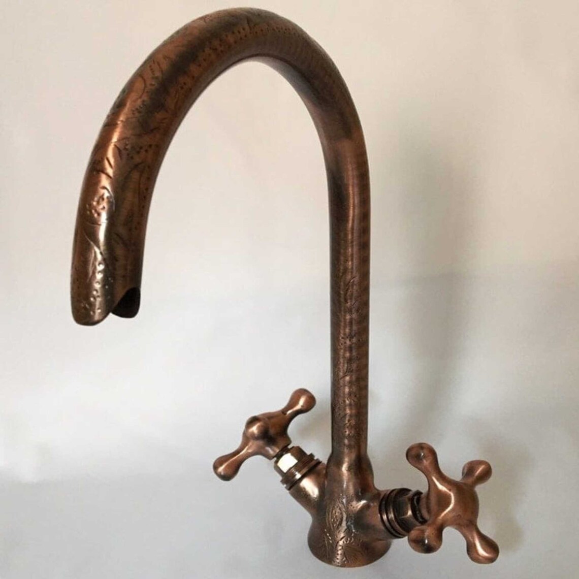 Unlacquered Brass Wall Mounted Bathroom Sink Faucet Vintage Etsy