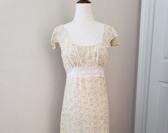 Moda International Vintage Yellow Floral Maxi Dress
