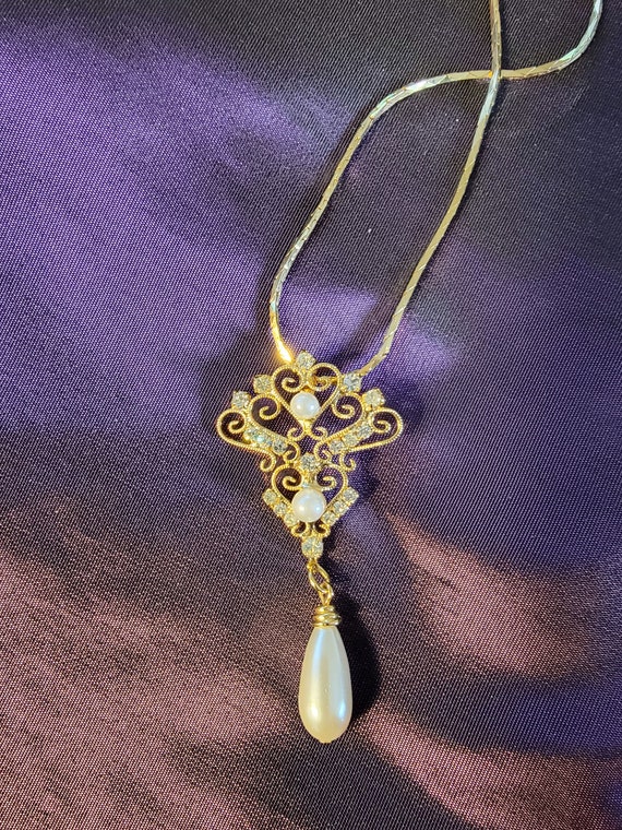 1980s Vintage Wedding Pendant - image 1