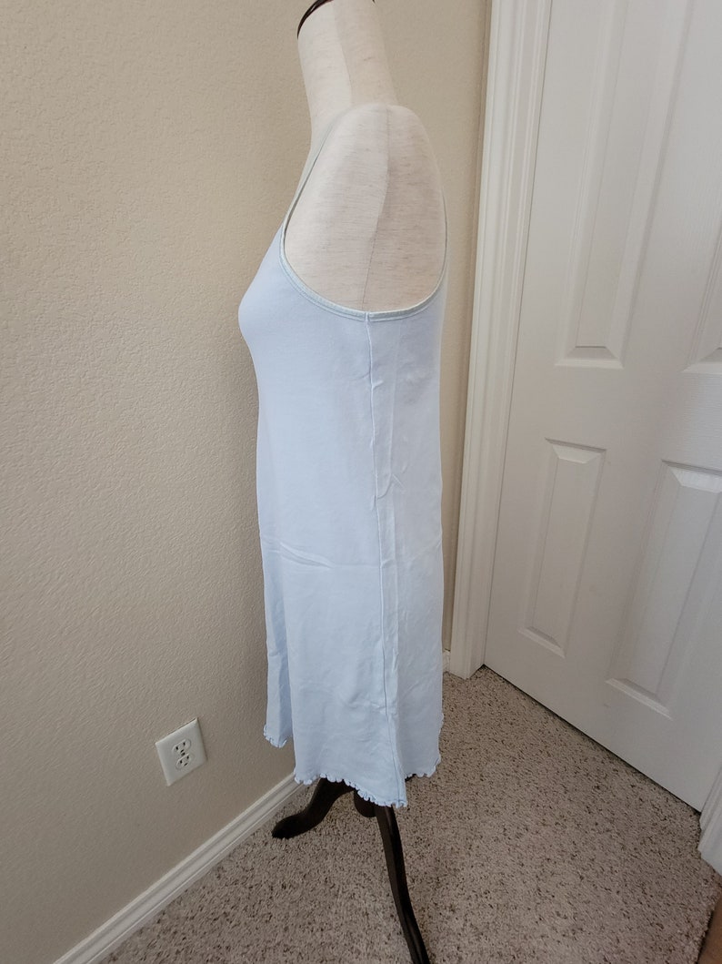 Mycket sällsynt vintage Cherokee Brand Icy Blue stickad chemise med spetskant från 1990-talet bild 5