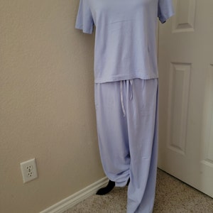 Very Rare Vintage 1990s Nautica Light Purple Cotton Modal Blend Mismatched Pajama Set