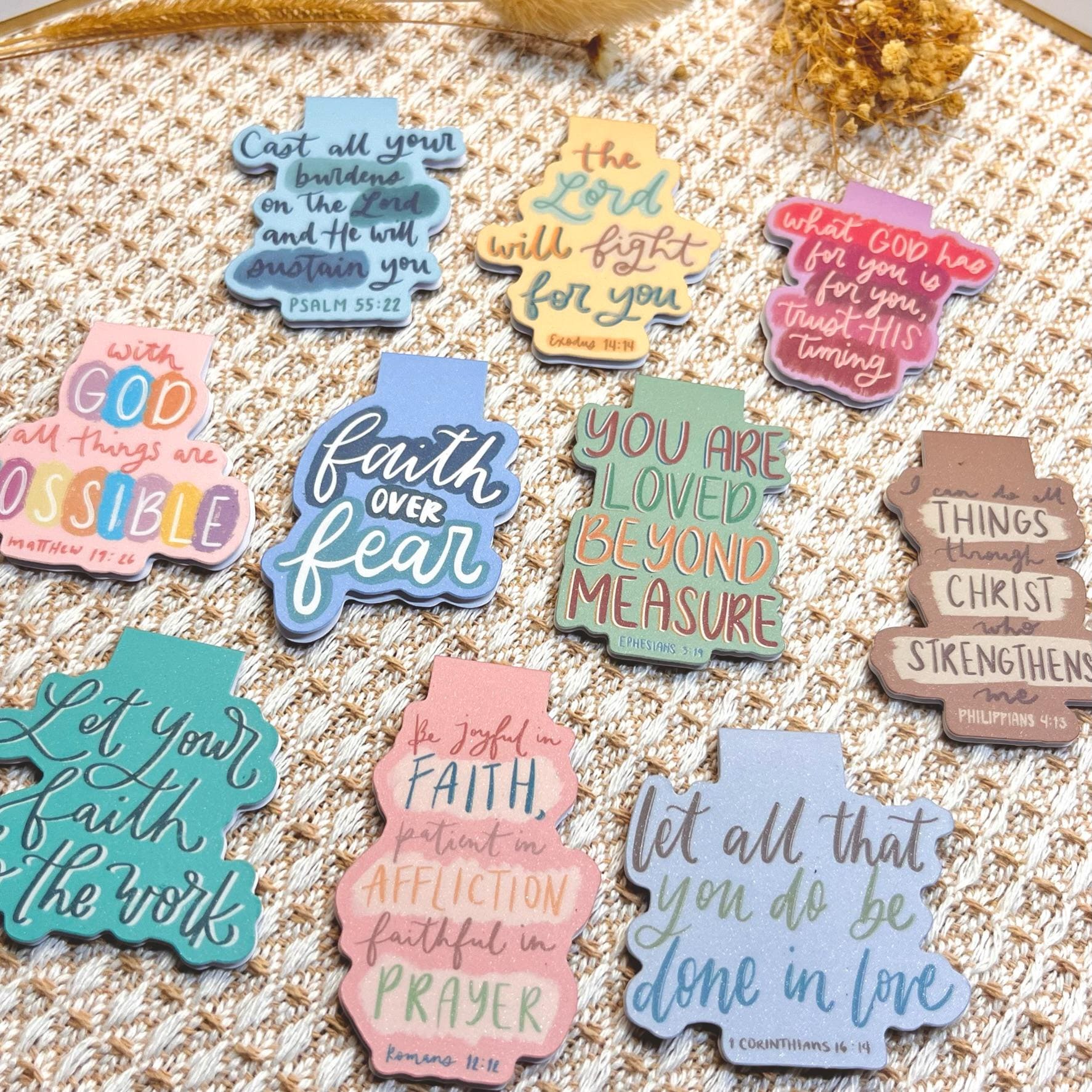 Bible Verse Magnetic Bookmark Christian Gift Faith Quotes Bookmark Aesthetic Book Lovers Gift for Readers Cute Bookmark Clip on Bookmark