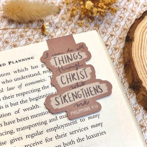 Christian Bookmark Religious Gift Idea, Scripture Book Mark Holder, Bible Verse Bookmark Faith Inspired Clip on Magnetic Bookmark
