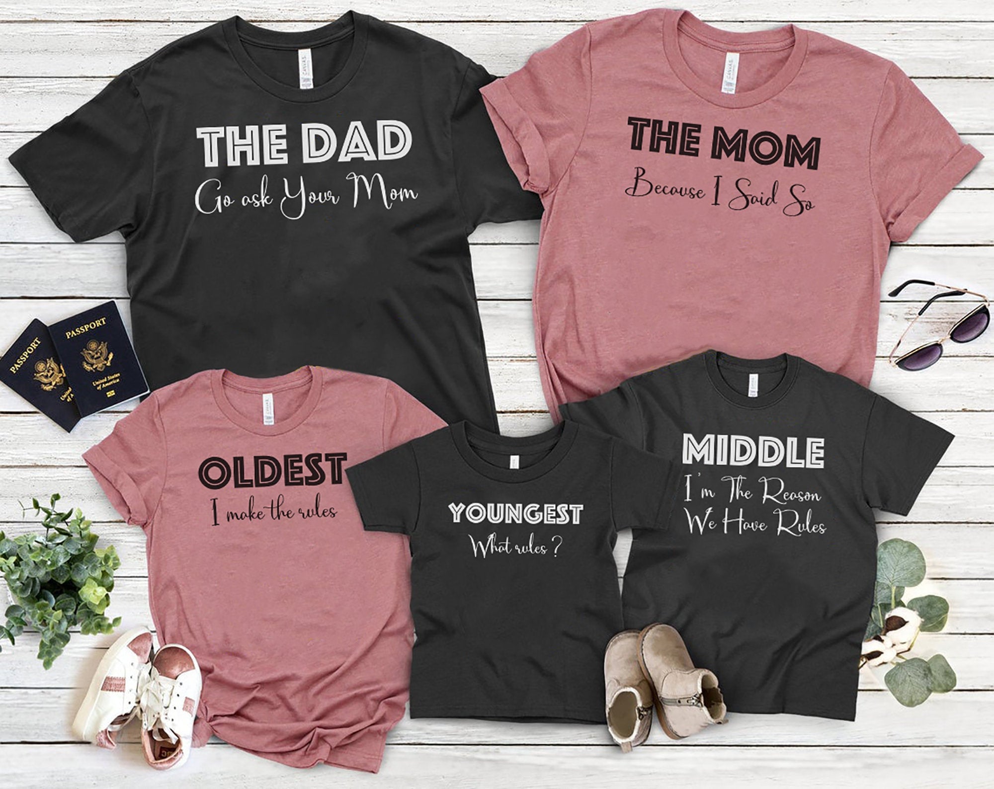 Funny Family Rules T Shirt Matching Family Shirt Gift for Etsy