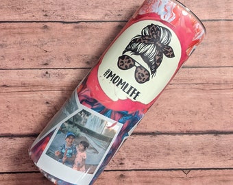 Mom Life 20 ounce Skinny Tumbler/hot or cold tumbler/ Gifts for mom/ best gift for mom/ tumbler/ mothers day gift/ Christmas gift/ mom gift
