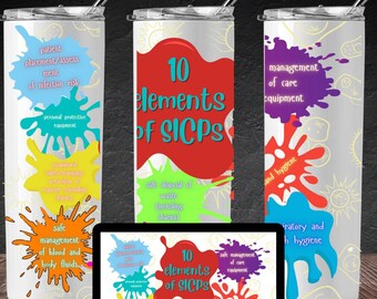 Infection Prevention Nurse Tumbler: 10 SICP Elements, Employee Gift