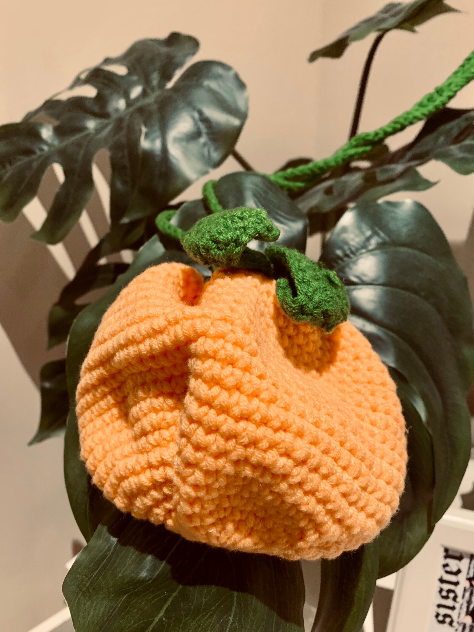 Cute Crochet Orange Fruit Drawstring Shoulder Bag Etsy