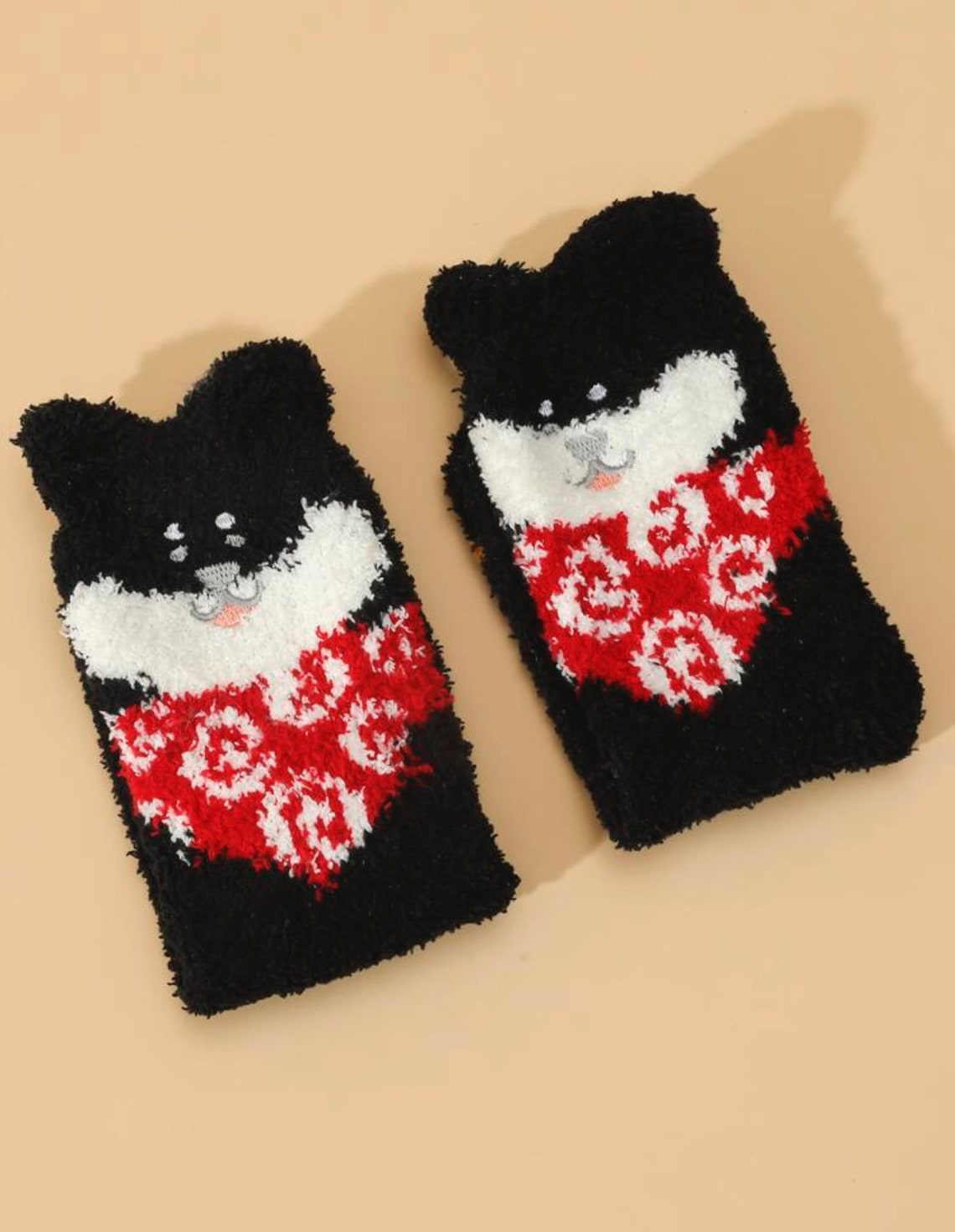 Cute Aesthetic Animal Fuzzy Socks Etsy