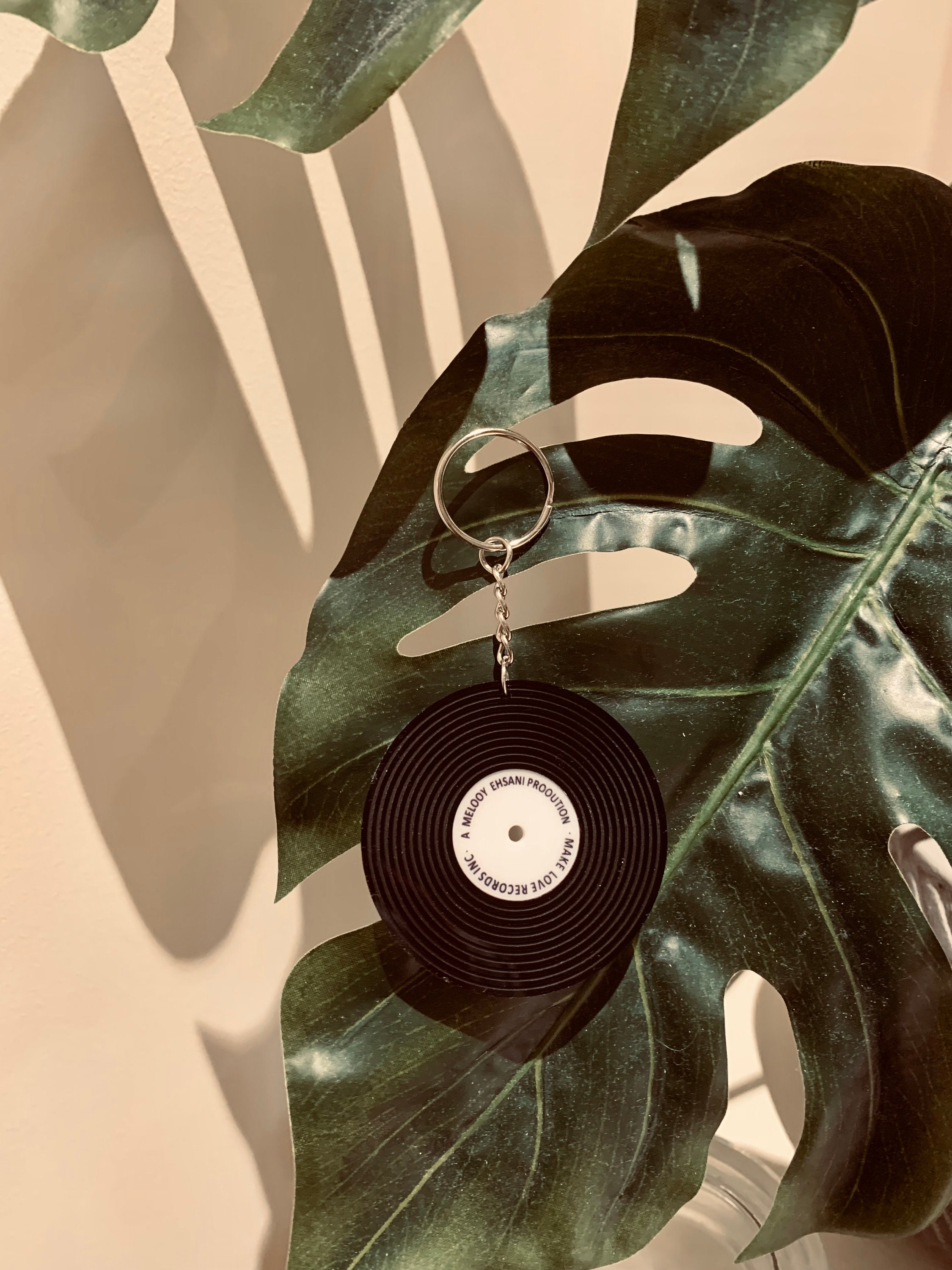 Cute Retro Vinyl Record Keychain Etsy