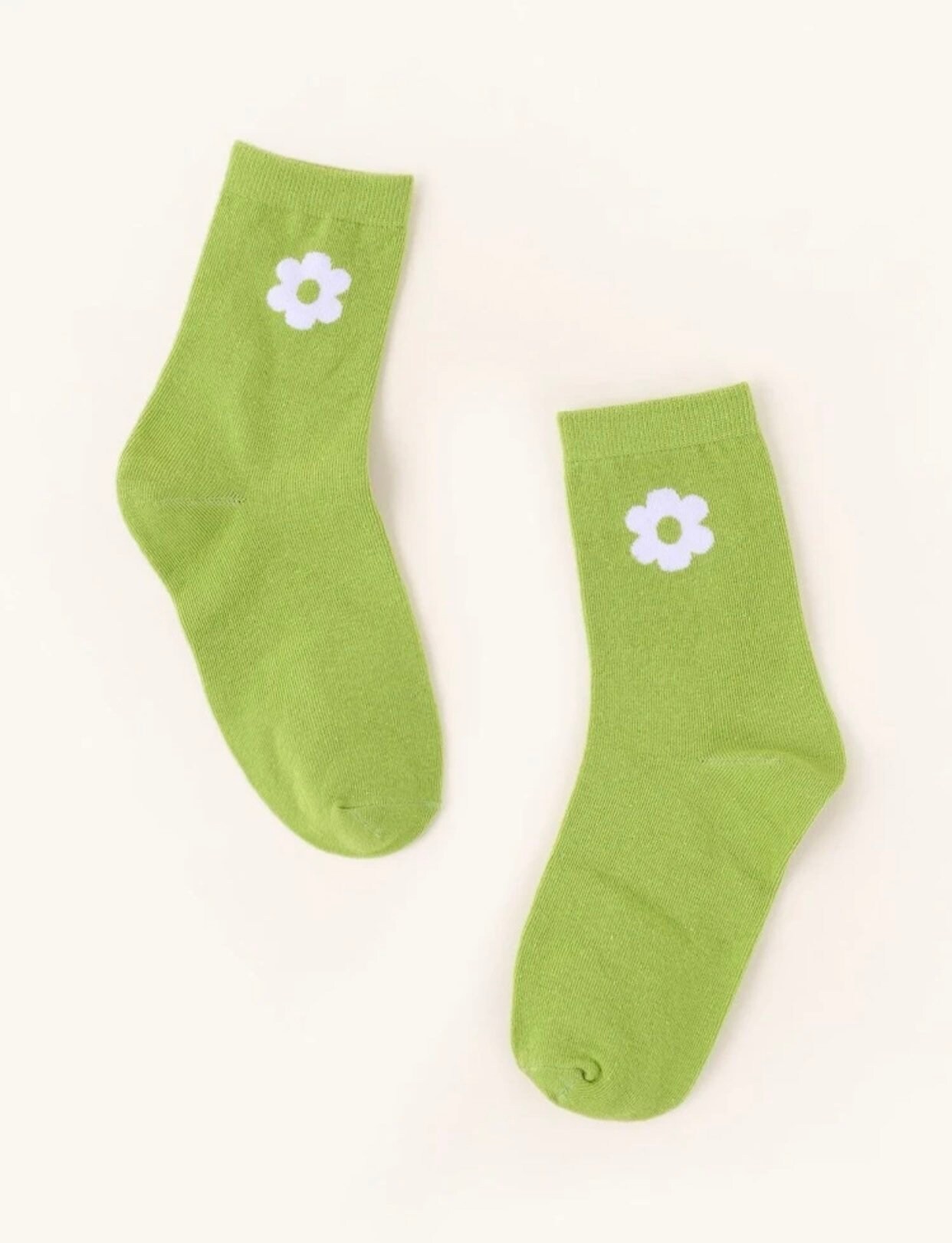 Cute Simple Pastel Flower Socks - Etsy