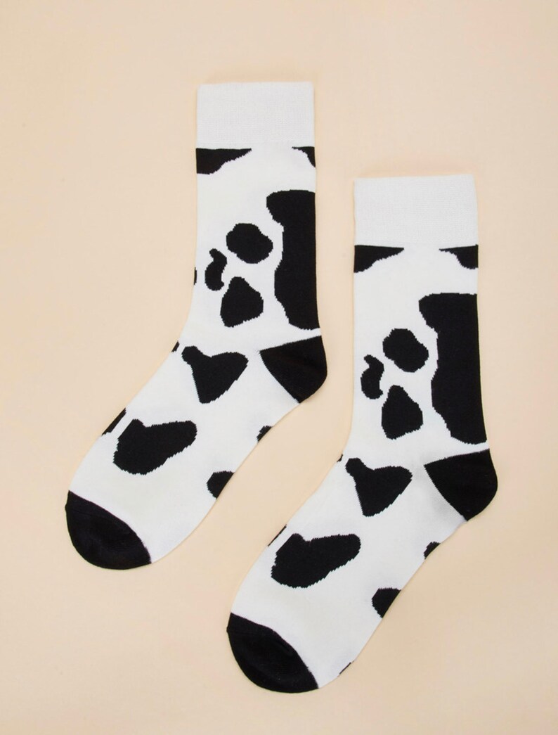 Cute Aesthetic Cow Print Socks | Etsy
