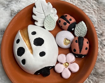 Handmade Terracotta Ladybug Diffuser: Essential Oil Scent Decor