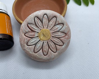 Ton Diffusor, ätherisches Öl Diffuser Steine, Aromatherapie Geschenk, Blumen Diffuser, Schreibtisch Accessoires, Muttertagsgeschenke, Raumduft
