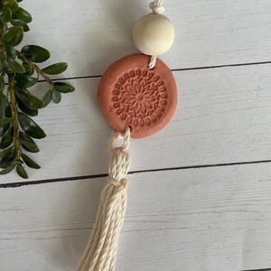Handmade Terracotta Car Essential Oil Diffuser: Ceramic Air Freshener, Car Diffuser