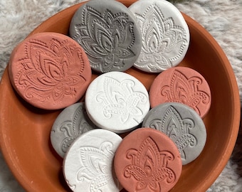 Essential Oil Diffuser Gift Set, Handmade Clay Diffuser Stones, Desk Decor, Coworker Gift, Home Fragrance