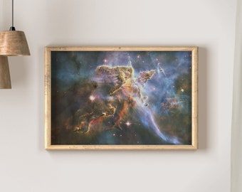Nebula Image NASA Telescope Space Photo Galaxy Illustration Wall Art Digital Download Home Decor Printable Image High Resolution Stars