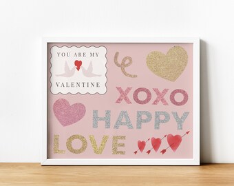 VALENTINE'S DAY Valentine Best Gift Valentine Wall Art Valentine Instant Download Valentines Day Printable Digital Art Instant Download