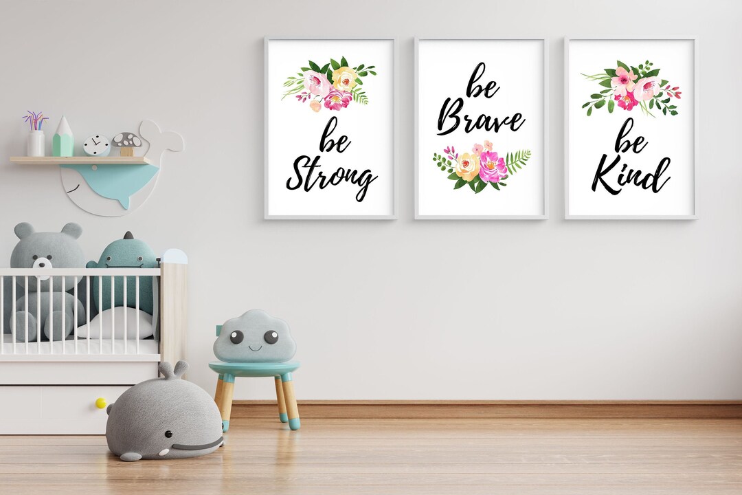 Set of 3 Nursery Quotes Printable Wall Art Nursery Decor Playroom Wall ...