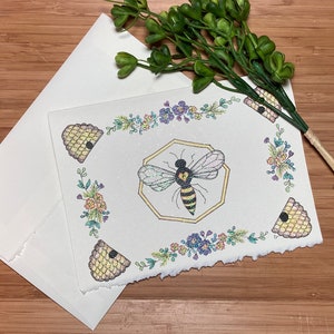 Honey Bee Birthday/Friendship/Thinking of You/Get Well/Blessings/All Occasion Blank Greeting Card
