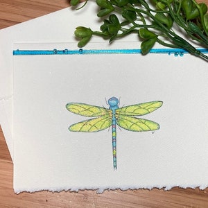 Dragon Fly with Assorted Beads Blank Greeting Card
