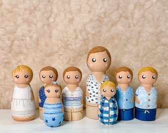 Family peg dolls clearance
