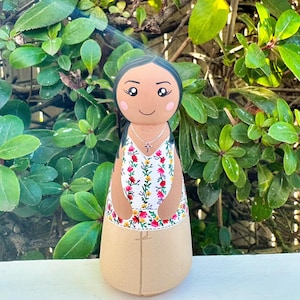 CUSTOM Peg Doll | Friends | Family | Mom | Dad | Siblings | Personalized | Hand Painted | Gift | Decor | Toy | Customizable | Keepsake