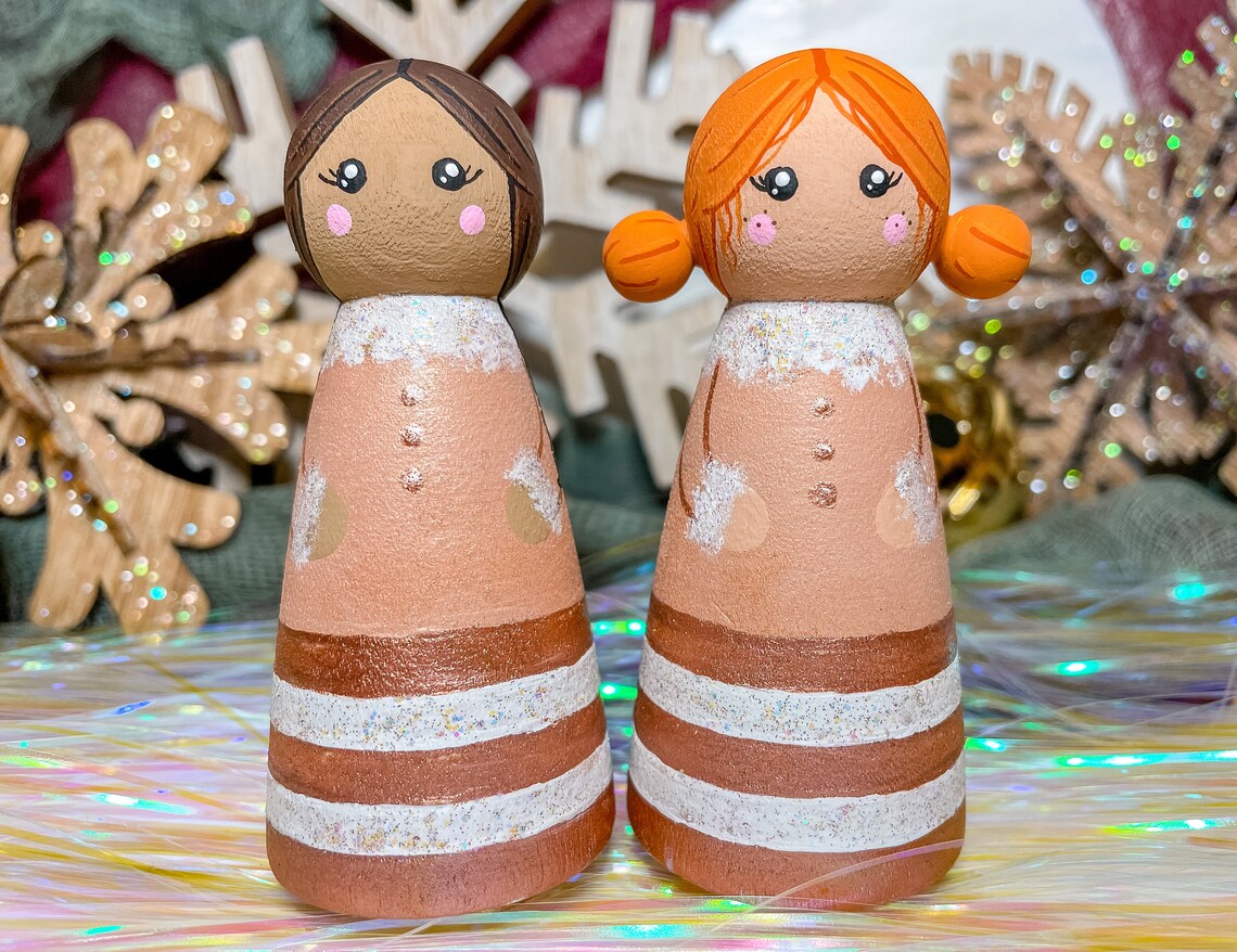 Pink Girl Elf Peg Doll | Peg Doll | Christmas Gift | Christmas Decor ...