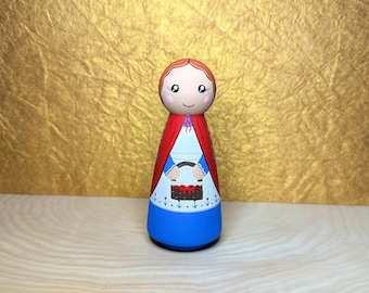 2 Poupées Celluloïd Chaperon Rouge Pour Maison De Poupée - Échelle 1/10 - Vintage