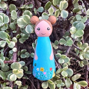 Spring Flower Peg Doll | Spring Flower | Spring | Hand Painted | Wooden Toy | Hand Painted Toy | Wooden Decor | Hand Painted Decor | Gift image 6