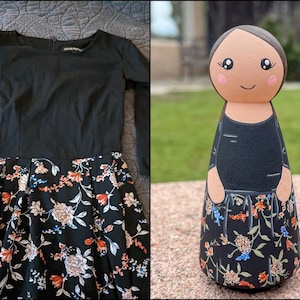 CUSTOM Peg Doll | Friends | Family | Mom | Dad | Siblings | Personalized | Hand Painted | Gift | Decor | Toy | Customizable | Keepsake