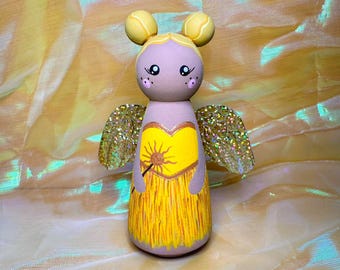 Sun Fairy | Weather Fairies | Fairy | Fairy Doll | Christmas Gift | Wooden Toy | Decor | Hand Painted | Hand Painted Toy