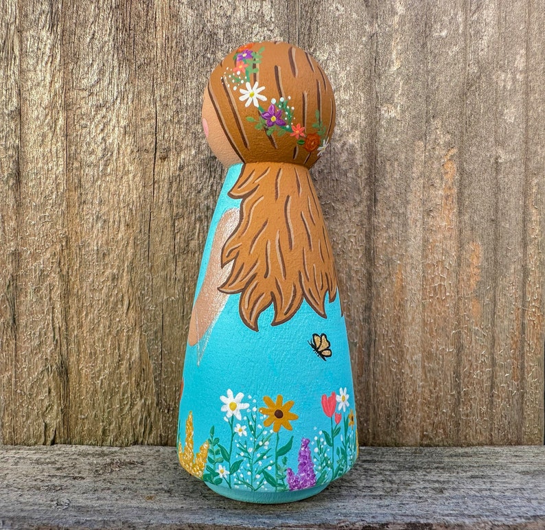 Spring Flower Peg Doll | Spring Flower | Spring | Hand Painted | Wooden Toy | Hand Painted Toy | Wooden Decor | Hand Painted Decor | Gift image 9