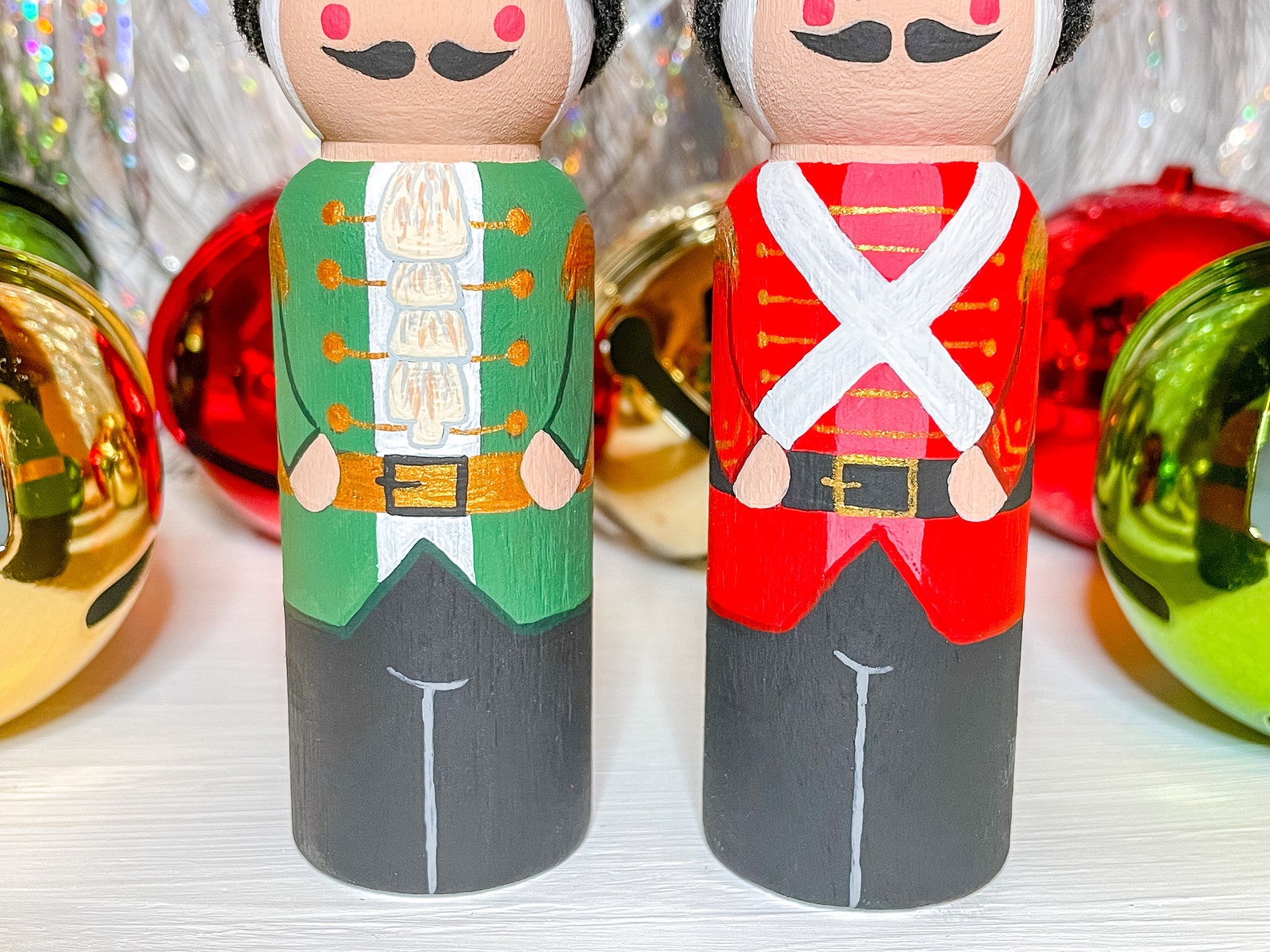 Nutcracker Peg Dolls Christmas Nutcracker Christmas Gift Etsy