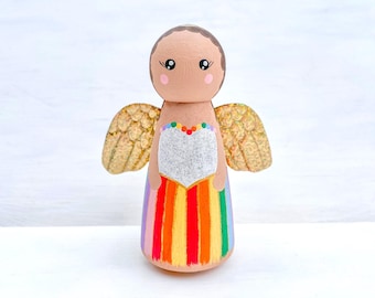 Rainbow Fairy | Weather Fairies | Fairy | Fairy Doll | Christmas Gift | Wooden Toy | Decor | Hand Painted | Hand Painted Toy